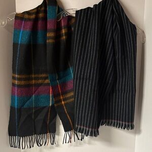 Colorful Plaid and Striped Scarves
